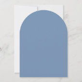 Invitation Mariage bleu et blanc Hydrangea Rose blanche (Dos)