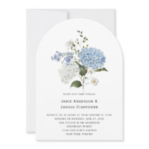Mariage bleu et blanc Hydrangea Rose blanche