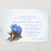 Invitation Mariage bleu Hydrangea (Devant / Derrière)