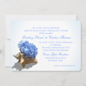 Invitation Mariage bleu Hydrangea (Devant)