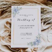 Invitation Mariage bleu invite Modèle