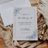 Invitation Mariage bleu invite Modèle