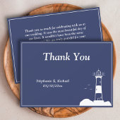 Invitation Mariage bleu Lighthouse Navy