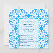 Invitation Mariage bleu marine (Devant)