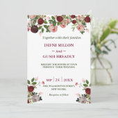 Invitation mariage bleu marine de la couleur de l'eau de la B (Debout devant)