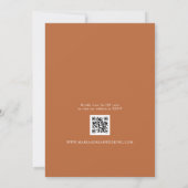 Invitation Mariage Bleu Marine Monogramme (Dos)