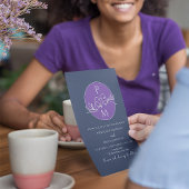 Invitation Mariage bleu marine violet