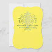 Invitation Mariage Bleu Nuit Or Argent Jaune (Dos)