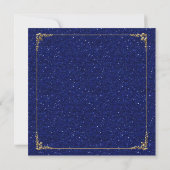 Invitation Mariage Bleu Royal et Or (Dos)