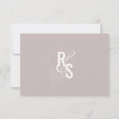 Invitation Mariage bleu terre cuite bio RSVP (Dos)