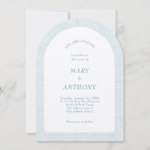 Invitation Mariage bleu tropical (Devant)