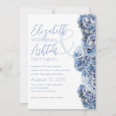 Invitation Mariage Bliss Bleu Nom complet du couple (Devant)