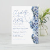 Invitation Mariage Bliss Bleu Nom complet du couple (Debout devant)