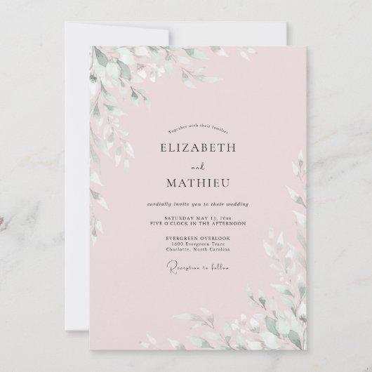 Invitation Mariage Bloc Peint en Cobalt (Devant)