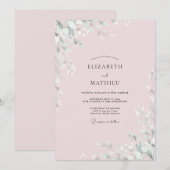 Invitation Mariage Bloc Peint en Cobalt (Devant / Derrière)