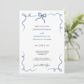 Invitation Mariage blu français de Hand Draw (Debout devant)