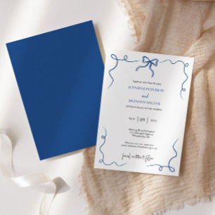 Invitation Mariage blu français de Hand Draw