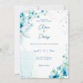 Invitation Mariage Blue Blossom & Breeze (Devant)