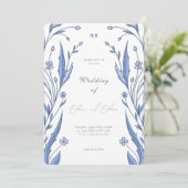 Invitation Mariage Blue Buttercup (Debout devant)