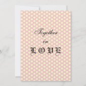 Invitation Mariage Blue Crème pois Roses (Dos)