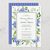 Invitation Mariage Blue Hydrangeas (Devant / Derrière)