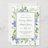 Invitation Mariage Blue Hydrangeas (Devant)