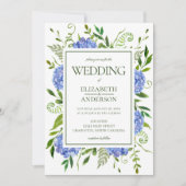 Invitation Mariage Blue Hydrangeas (Devant)
