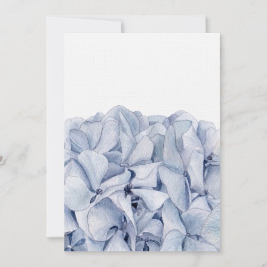 Invitation Mariage Blue Hydrangeas (Dos)