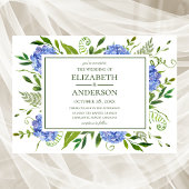 Invitation Mariage Blue Hydrangeas