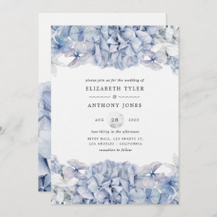 Invitation Mariage Blue Hydrangeas