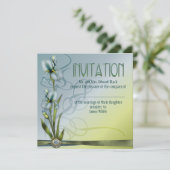 Invitation Mariage Blue Iris (Debout devant)
