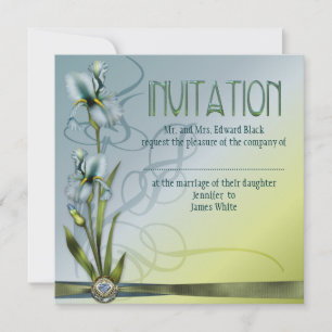 Invitation Mariage Blue Iris