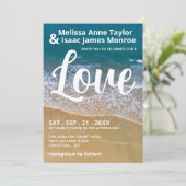 Invitation Mariage Blue Sea Beach (Debout devant)