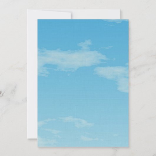 Invitation Mariage Blue Skies (Dos)