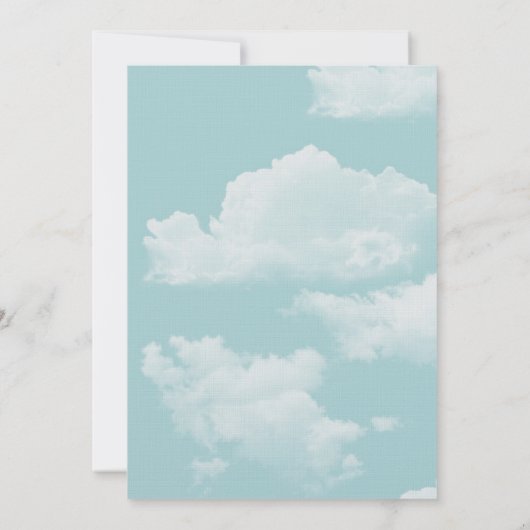 Invitation Mariage Blue Skies (Dos)