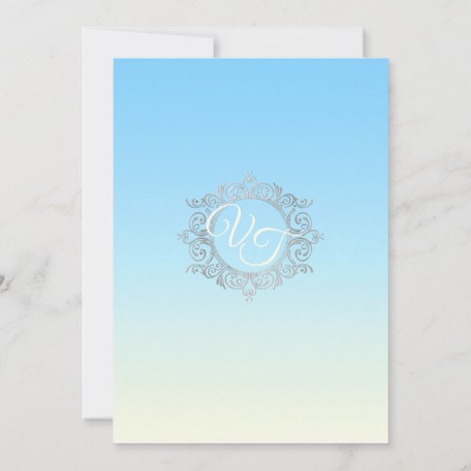 Invitation Mariage Blue Sparkle Sky (Dos)
