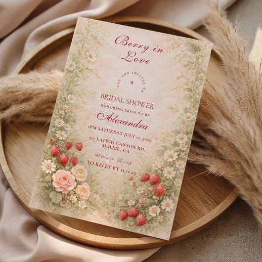 Invitation Mariage Blush Jardin de Fraises