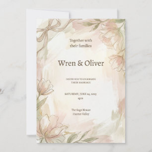 Invitation Mariage Blush Magnolia