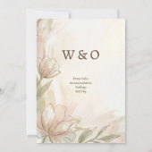 Invitation Mariage Blush Magnolia (Dos)