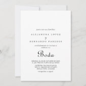 Invitation Mariage Boda minimaliste (Devant)