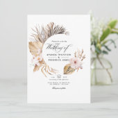 Invitation Mariage bohème à l'aquarelle (Debout devant)