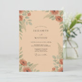 Invitation Mariage Bohème au Pot de Terre Cuite (Debout devant)
