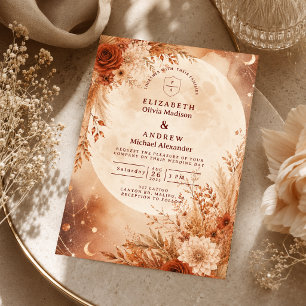 Invitation Mariage Bohème Automnal Éthéré