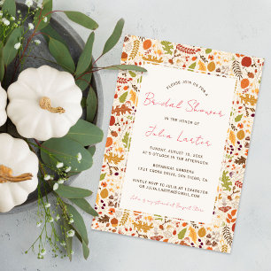 Invitation Mariage Bohème Automne Séchée Rustique Bridal Show