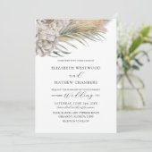 Invitation Mariage Bohème avec Herbe des Pampas et Fleurs Neu (Debout devant)