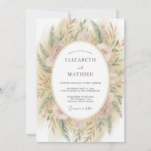 Invitation Mariage Bohème Champenois sur Terre