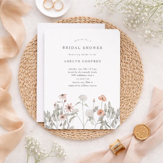 Invitation Mariage bohème champêtre