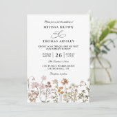Invitation Mariage Bohème Champêtre Code QR Budget (Debout devant)