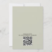 Invitation Mariage Bohème Champêtre Code QR Budget (Dos)
