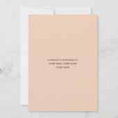 Invitation Mariage Bohème Chic Fleurs Tendances pour une Mari (Dos)